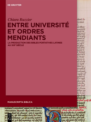 cover image of Entre Université et ordres mendiants